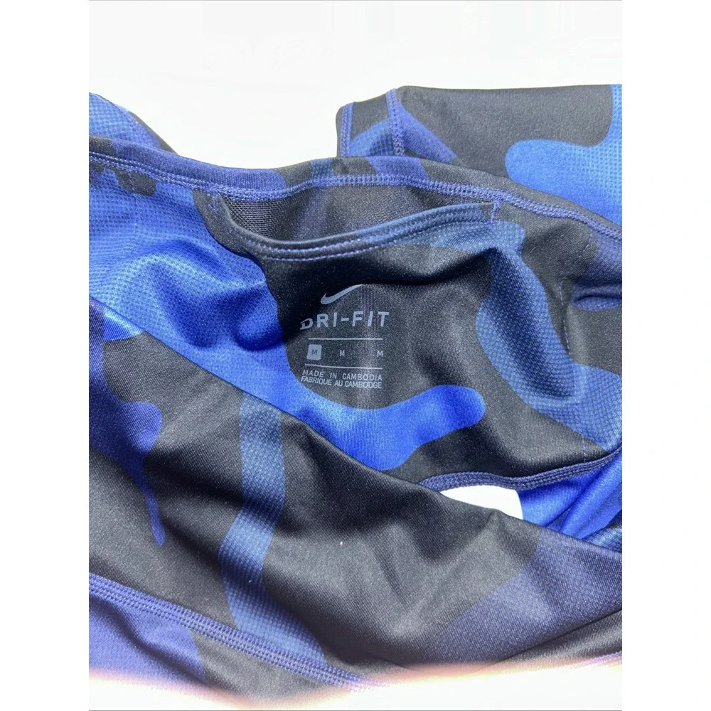 Nike Team‎ USA Women's Medium Leggings, Blue And Black Camo, Dri Fit